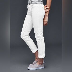 Banana Republic White Ankle Cropped Jeans